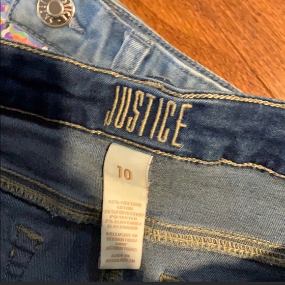 Justice Jean shorts size 10 - Picture 3 of 3